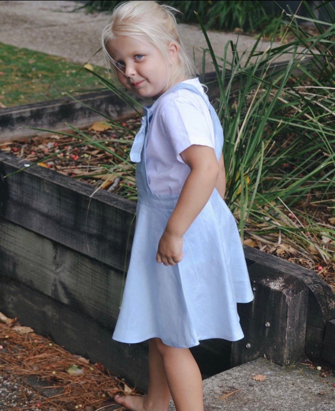 Sadie Pinny Baby Blue