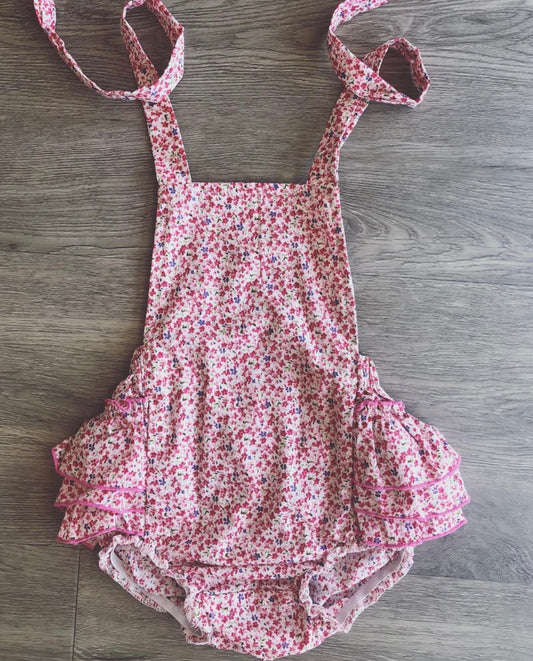 Ditzy ruffle bum romper