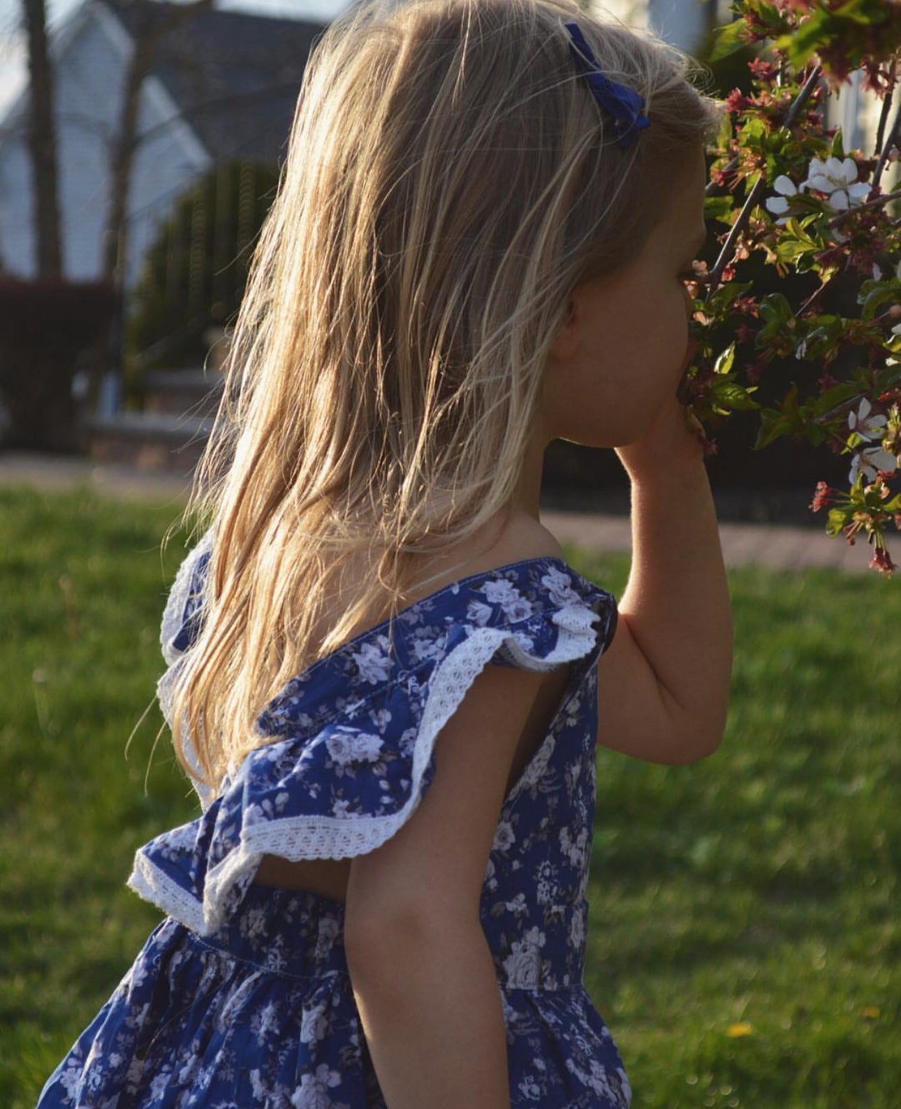 Isla pinafore blue