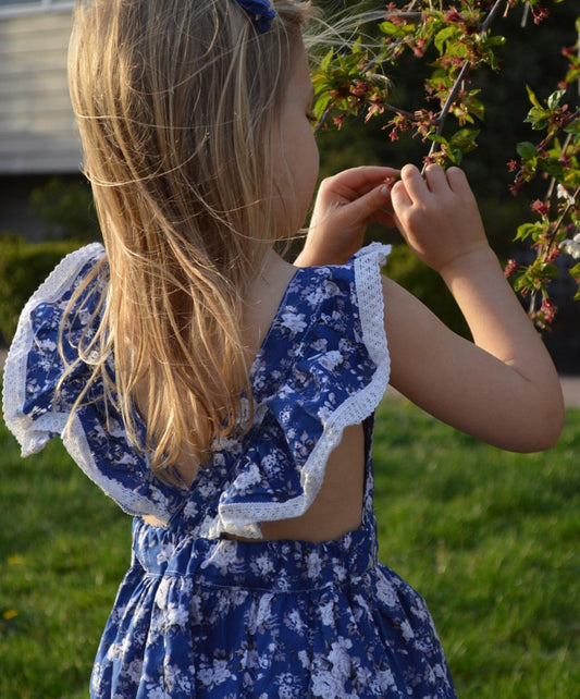 Isla pinafore blue