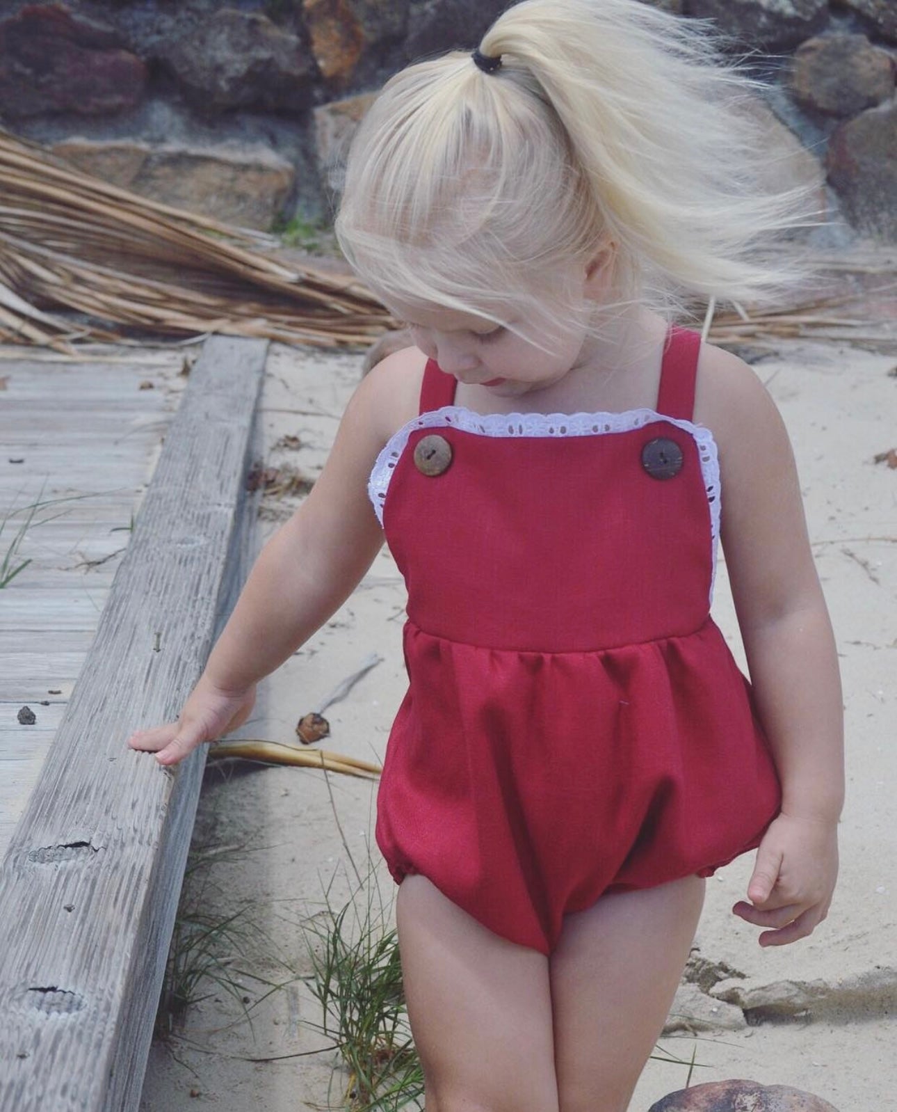 Red Christmas romper