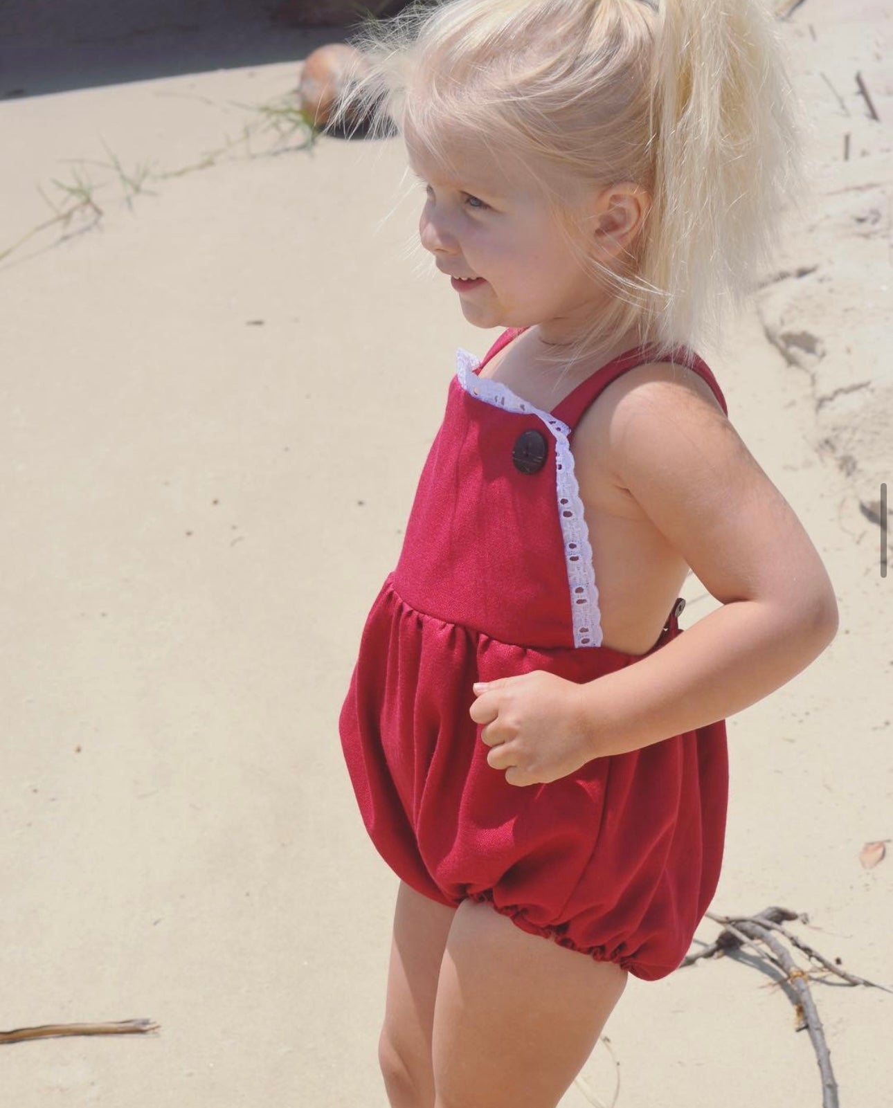 Red Christmas romper