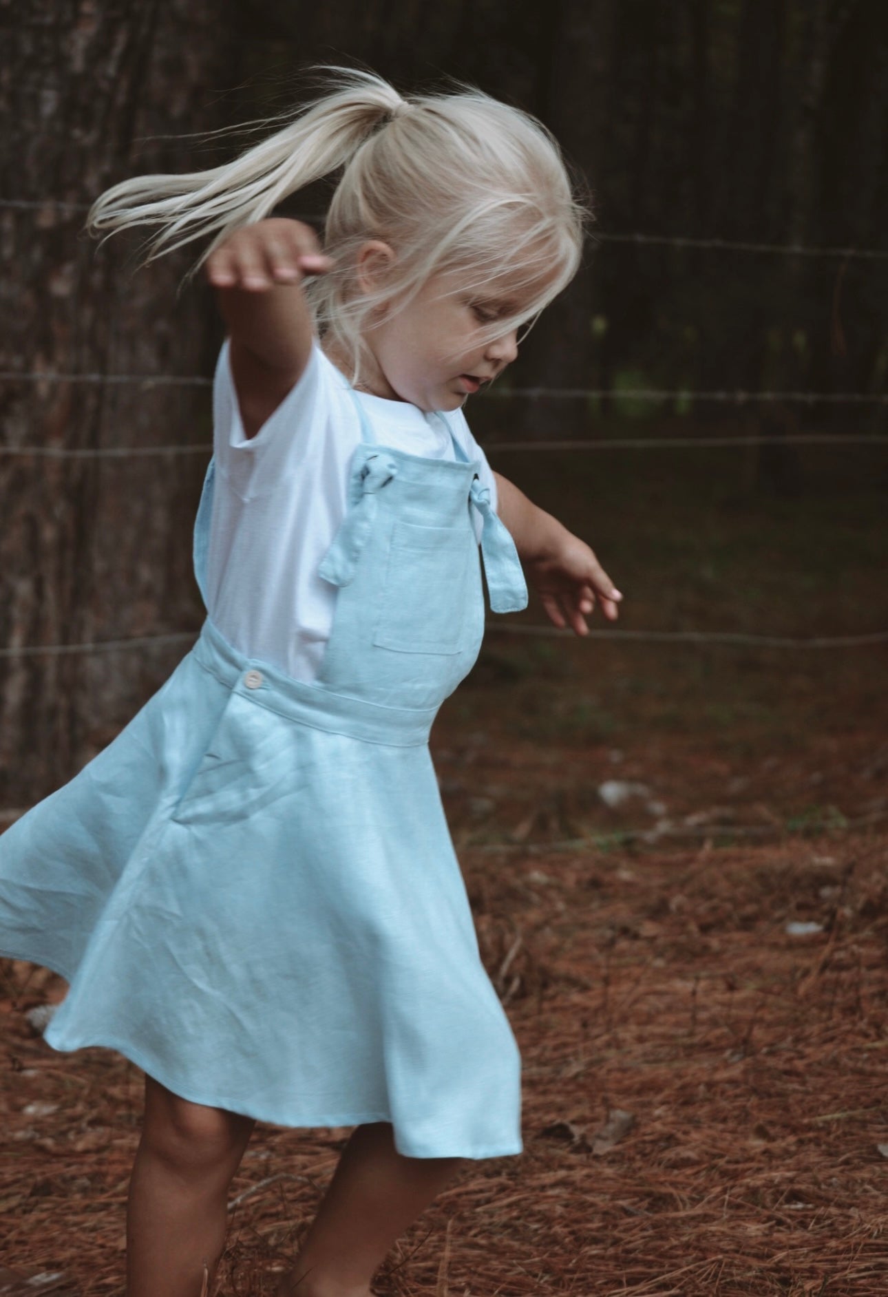 Sadie Pinny Baby Blue