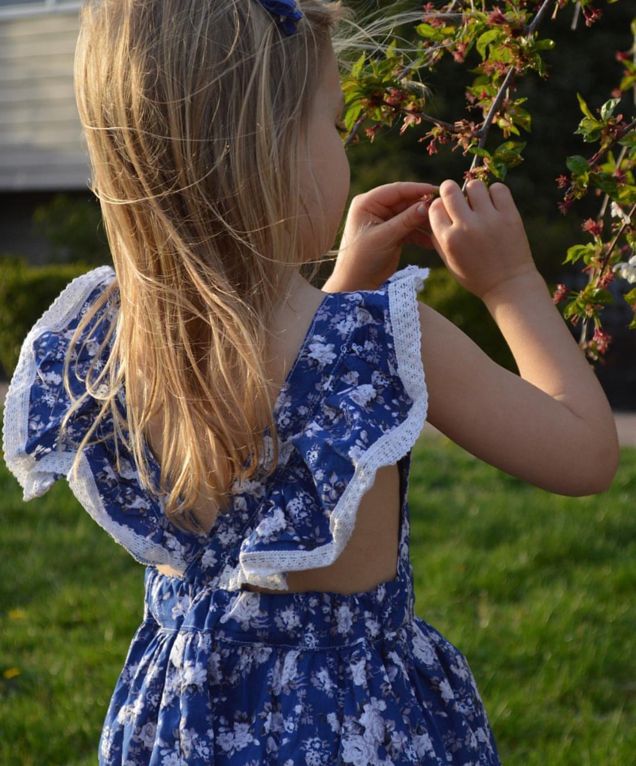 Isla pinafore blue