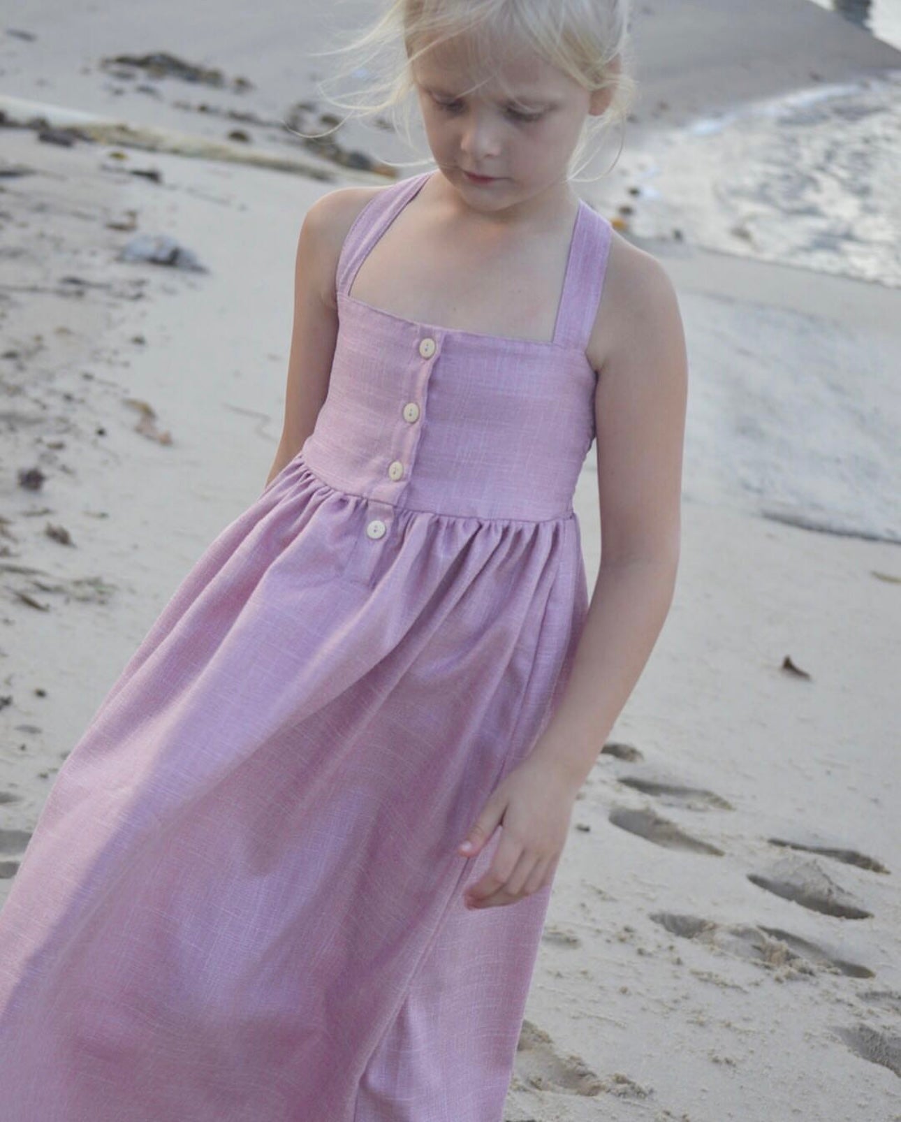Dusty pink maxi dress